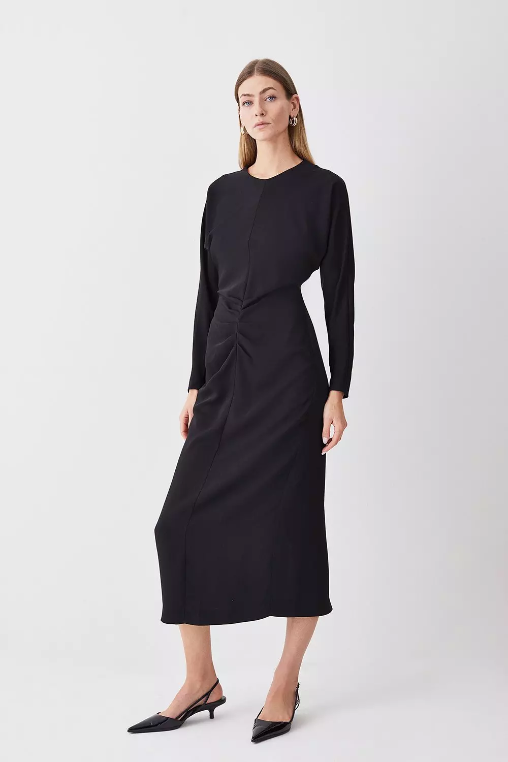 Karen millen 2024 black midi dress