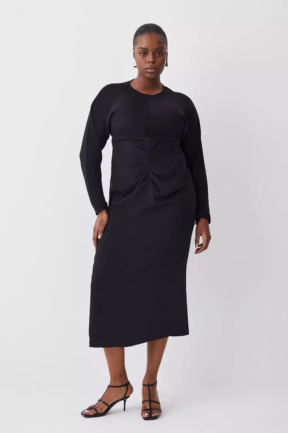 Karen millen outlet black midi dress