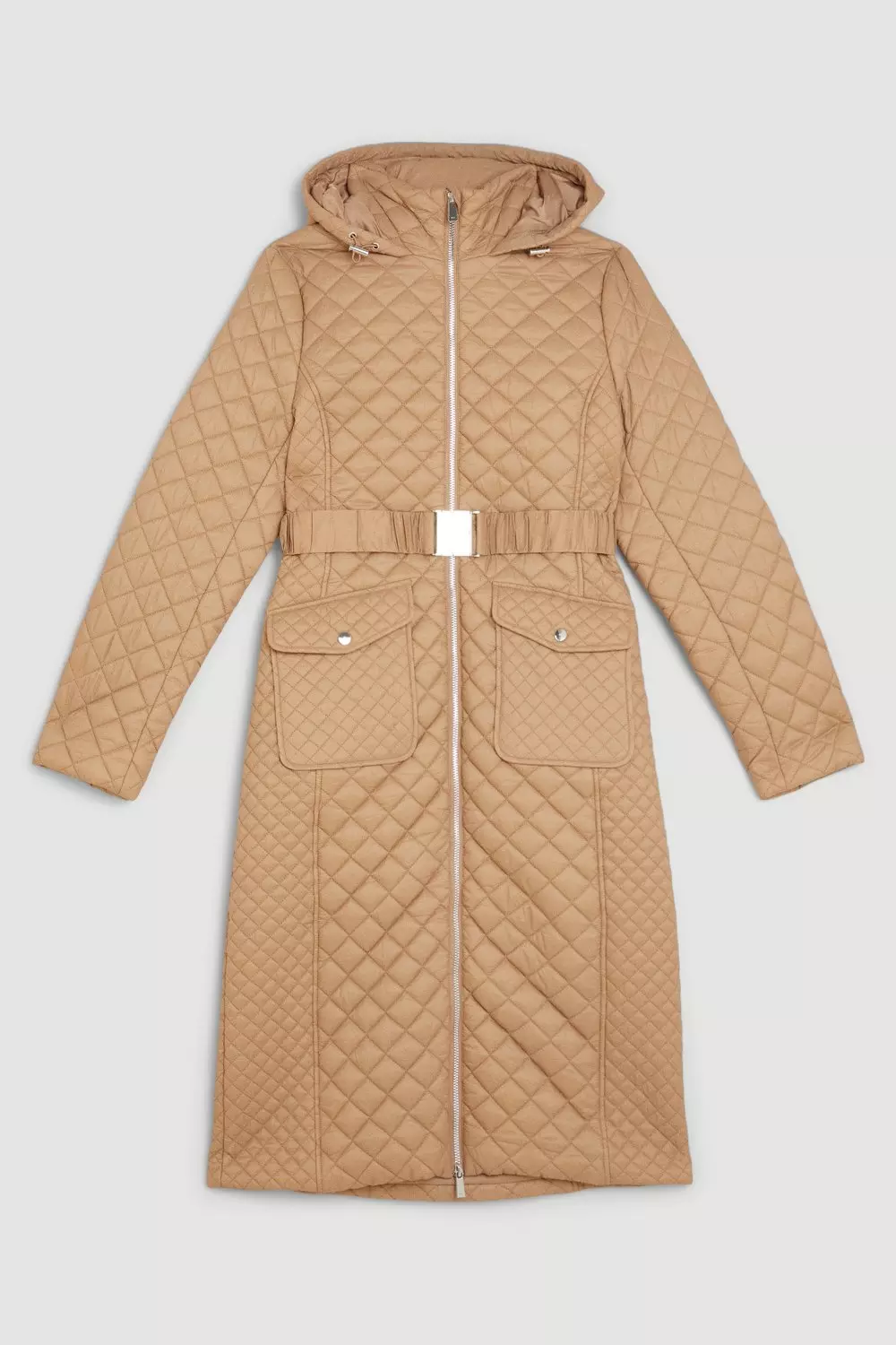 Karen millen longline outlet quilted coat