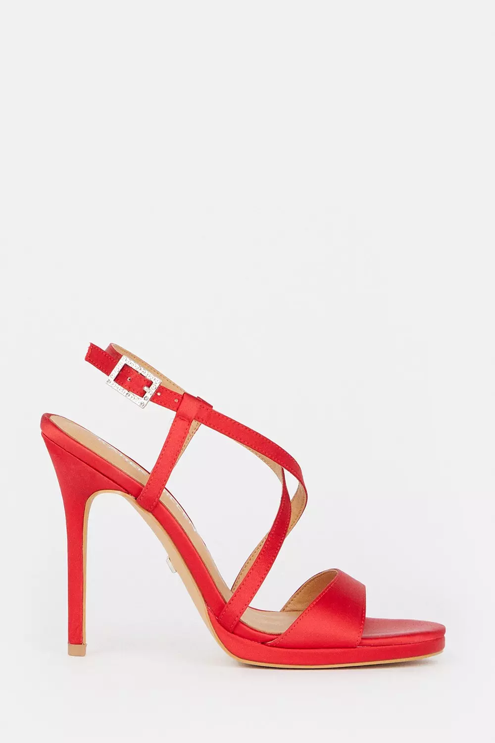 Cross strap platform sales heels