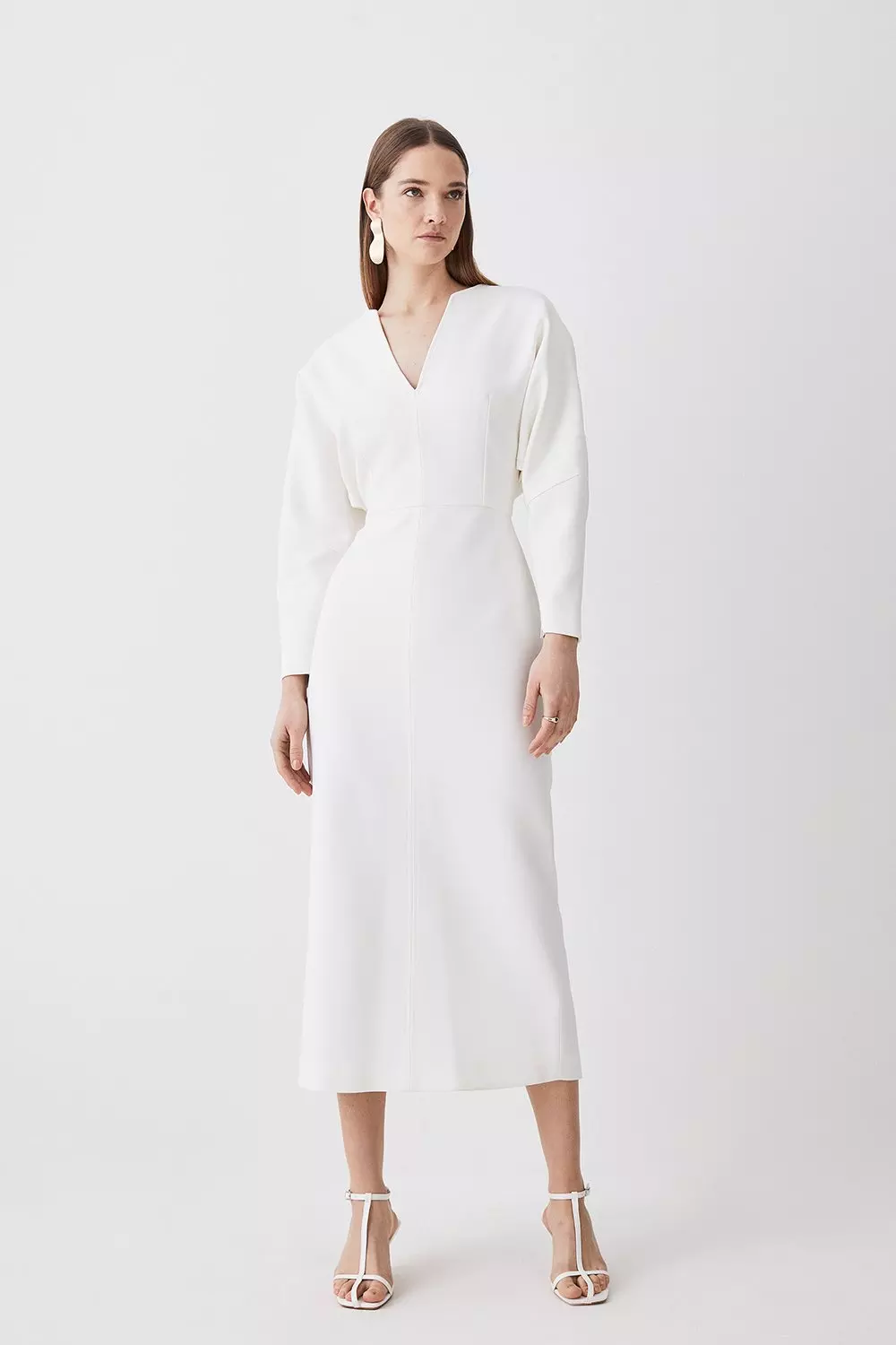 Karen millen store white midi dress