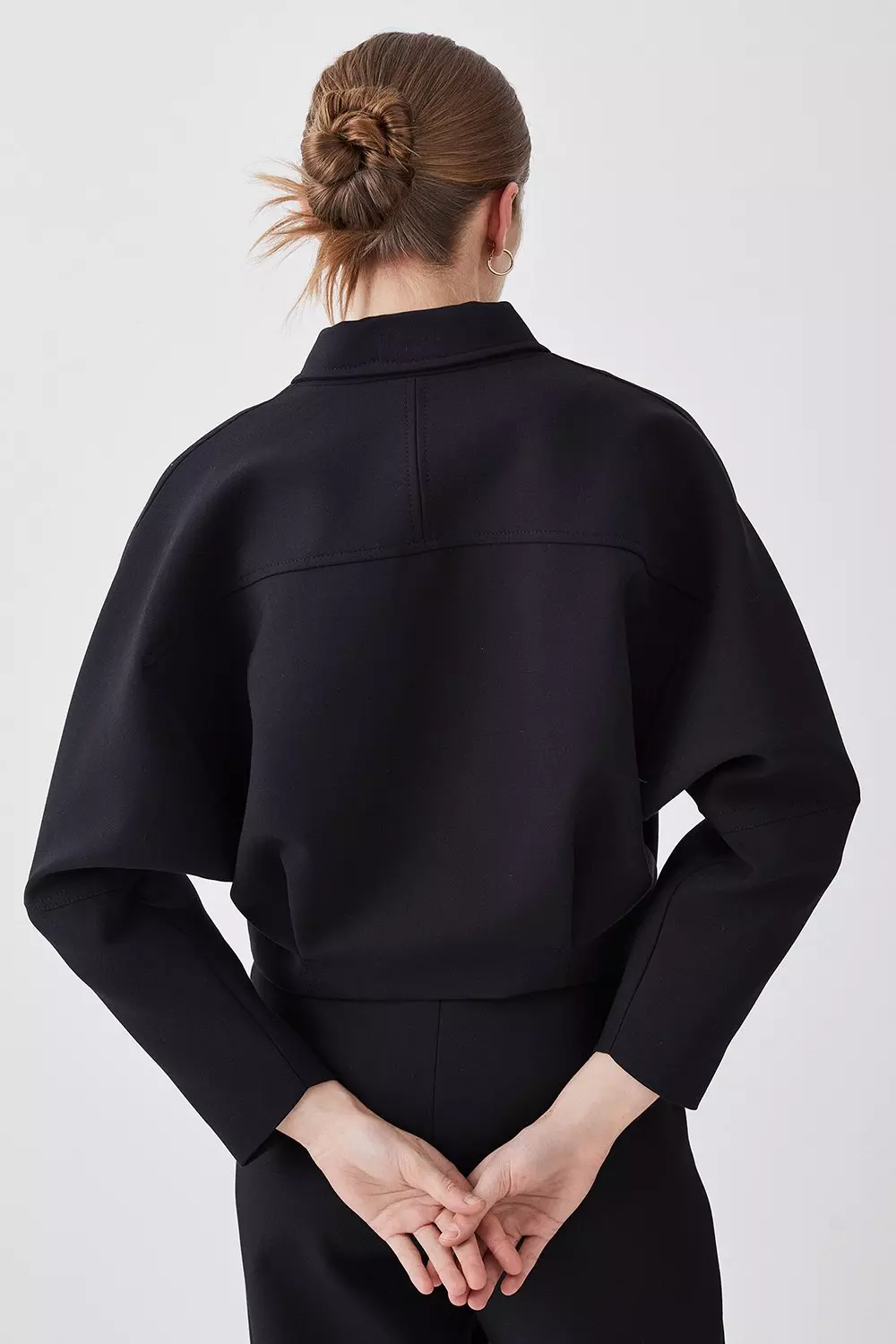 Compact Stretch Rounded Sleeve Jacket | Karen Millen