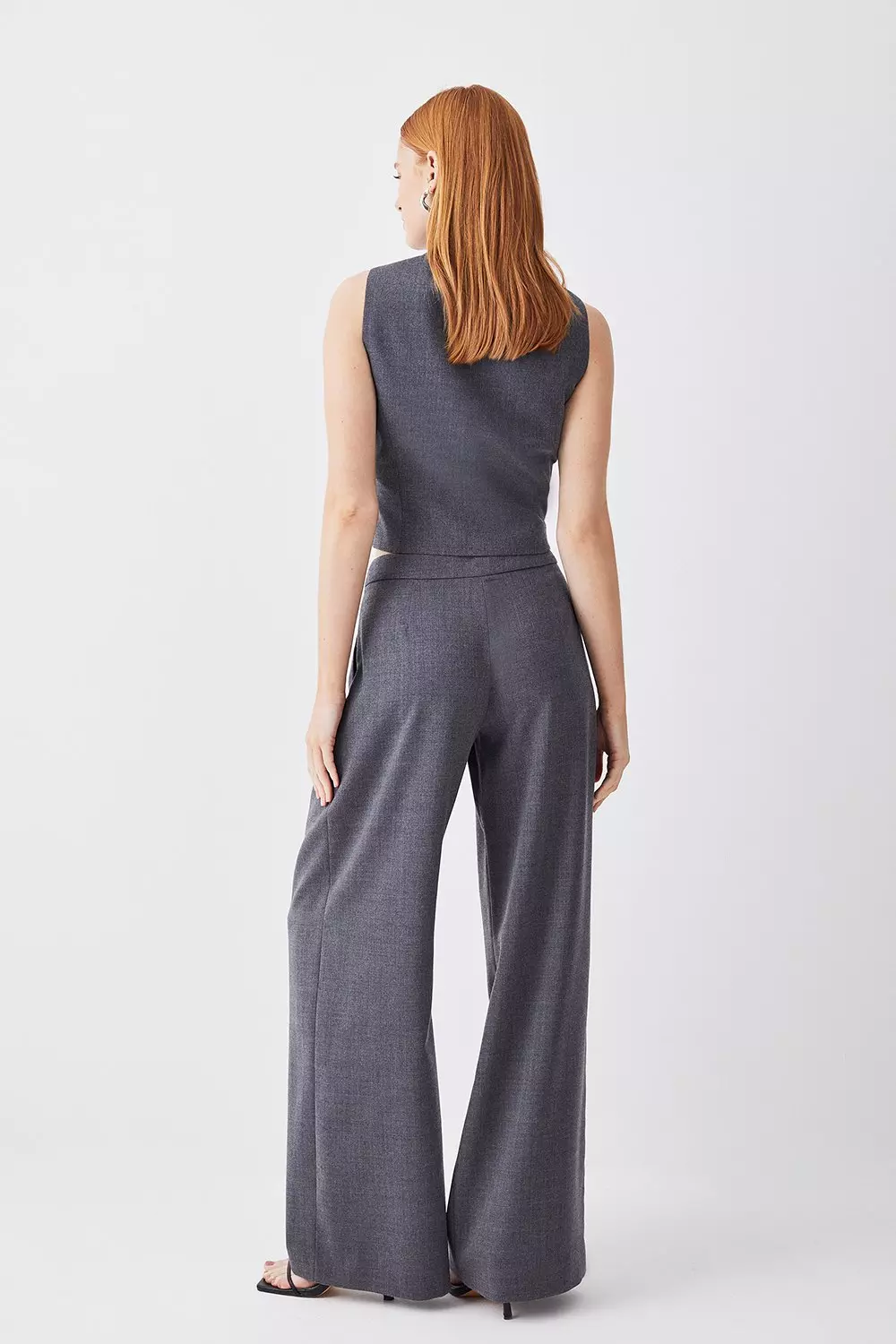 Petite Tailored Compact Stretch Slim Leg Dress Pants