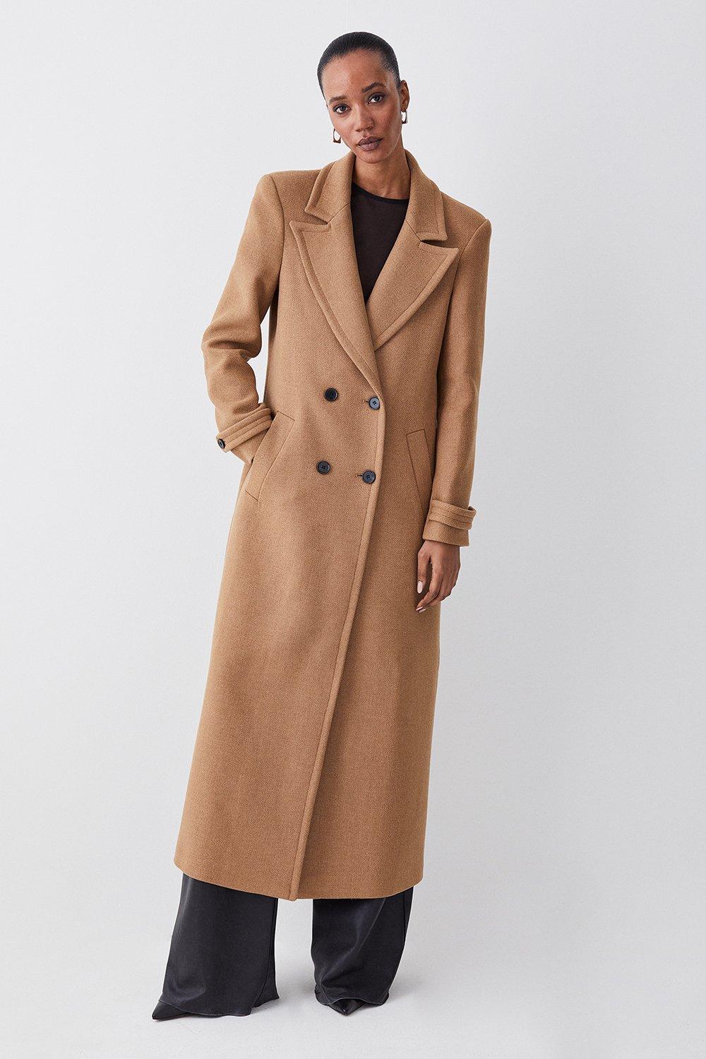 18.01 Italian Wool Cashmere Whipstitch Cape Coat