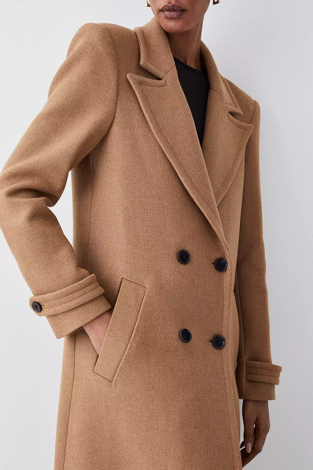 Italian Wool Double Breasted Maxi Coat