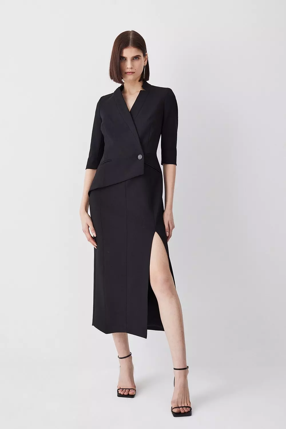 Karen millen outlet maxi tuxedo dress