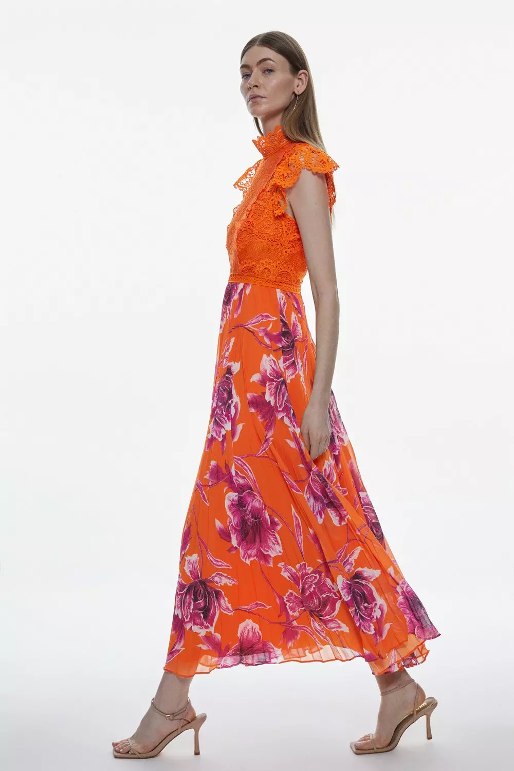 Karen millen hotsell orange floral dress