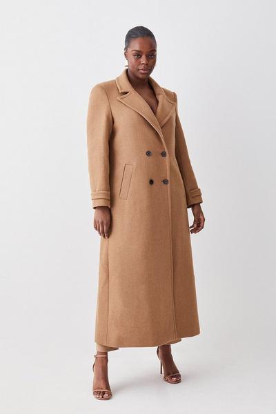 women's plus size long wool winter coats