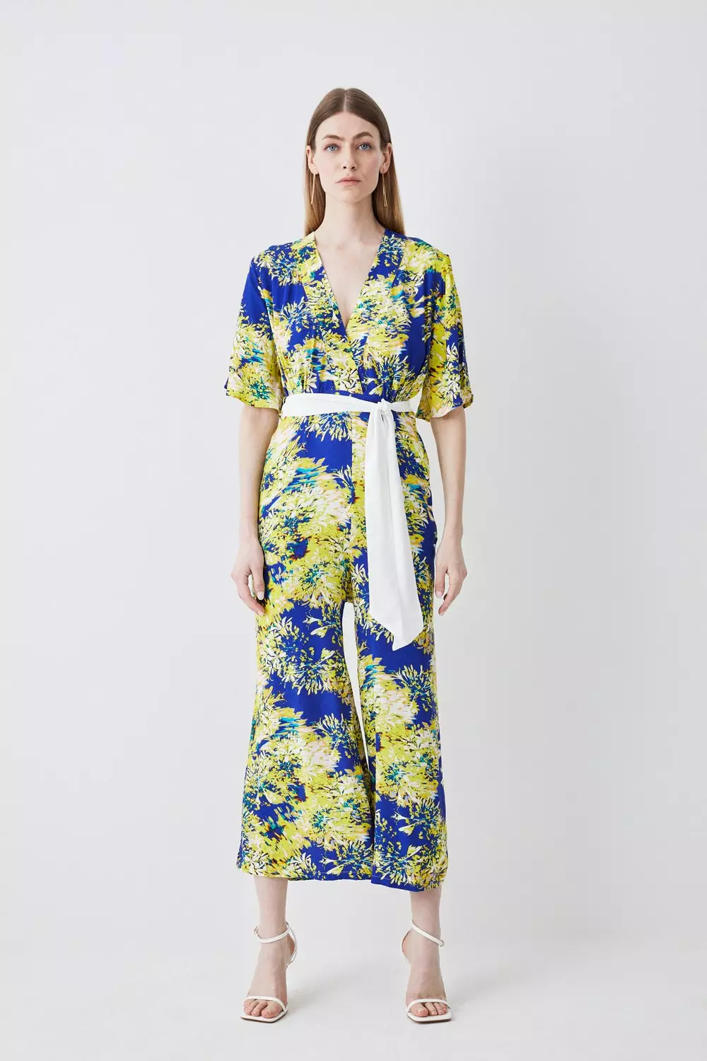 Karen millen best sale floral jumpsuit