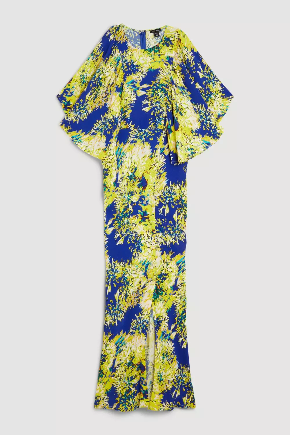 Exploded Floral Angel Sleeve Woven Maxi Dress | Karen Millen