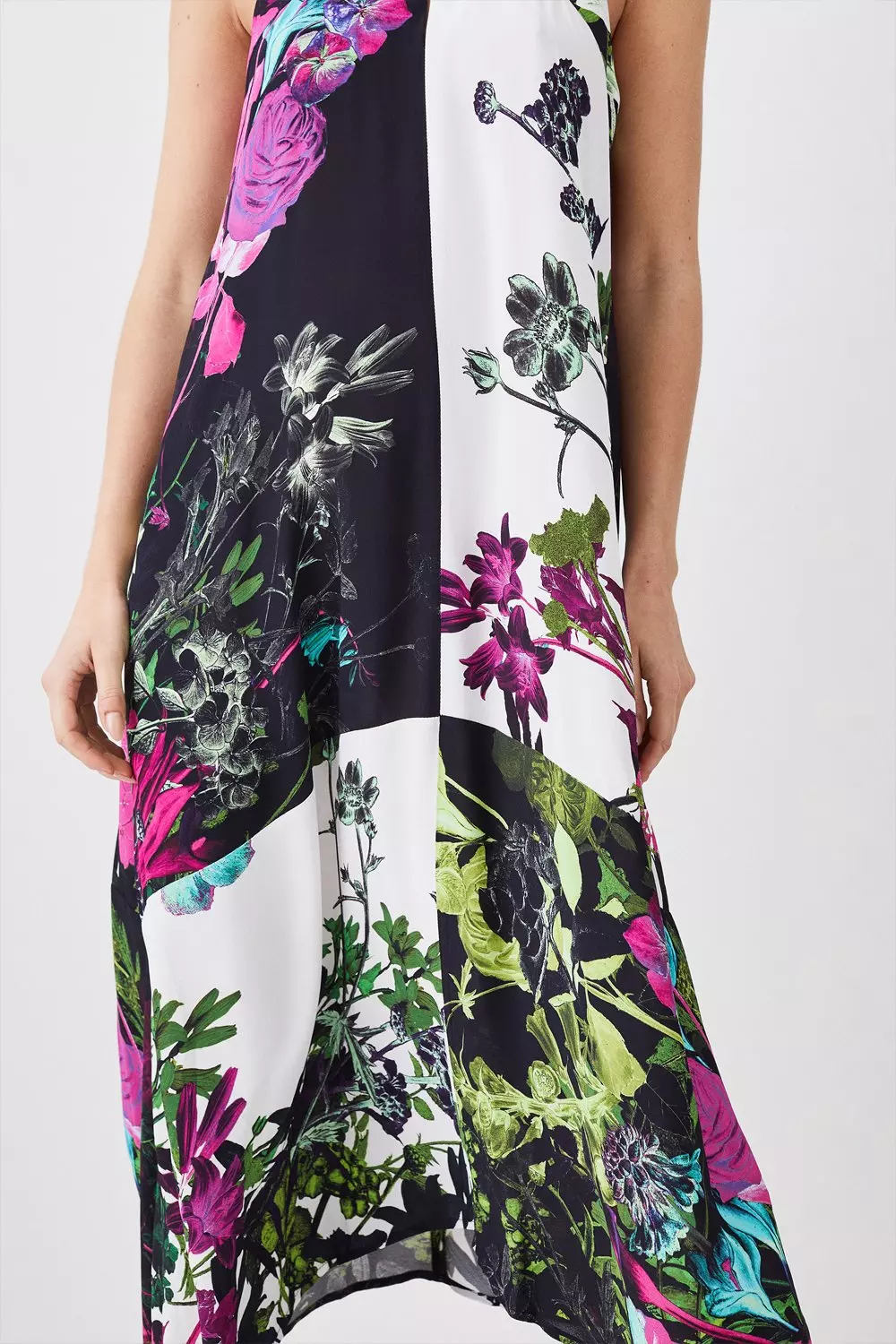 Karen millen clearance floral halterneck dress