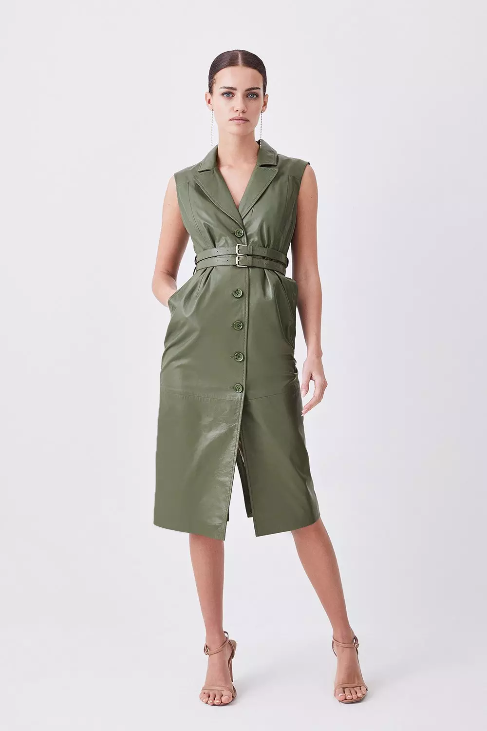 Karen millen best sale leather dress