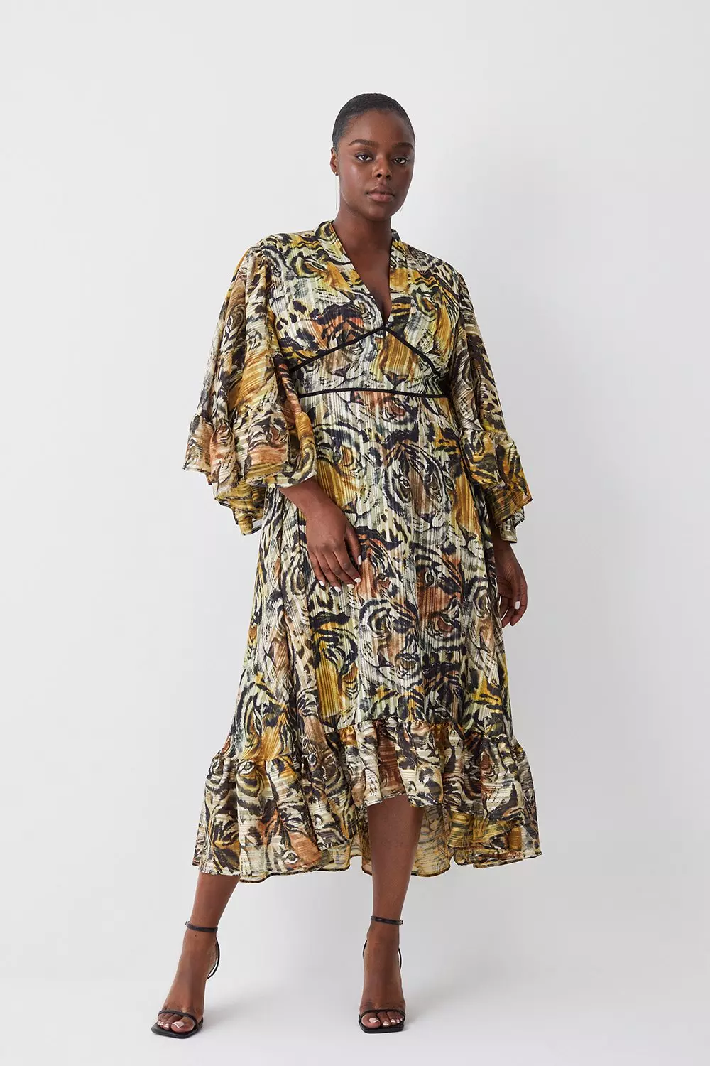 Warehouse tiger print maxi on sale dress