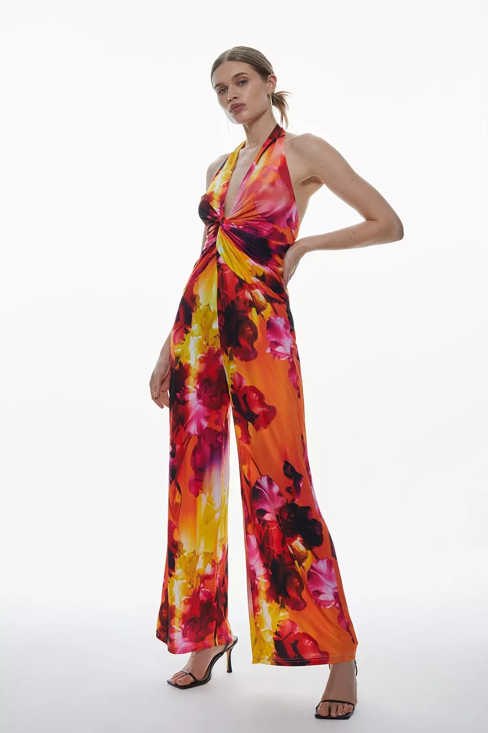 Karen millen cheap floral silk jumpsuit