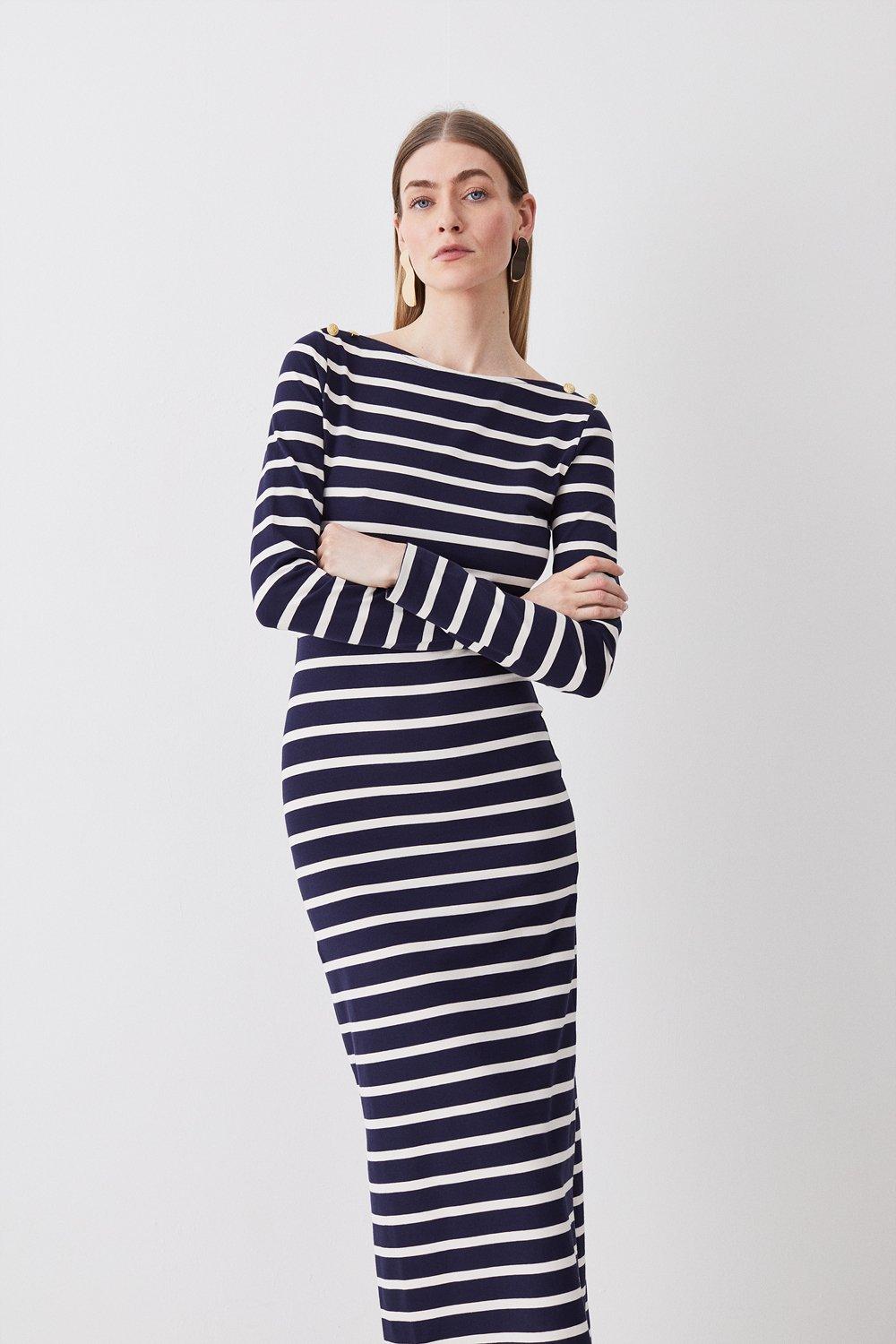 Cotton jersey cheap midi dress