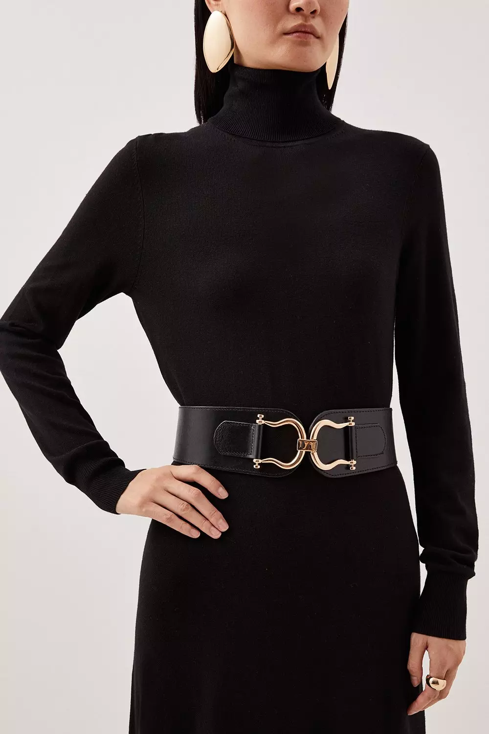 Leather Chunky Stretch Waist Belt