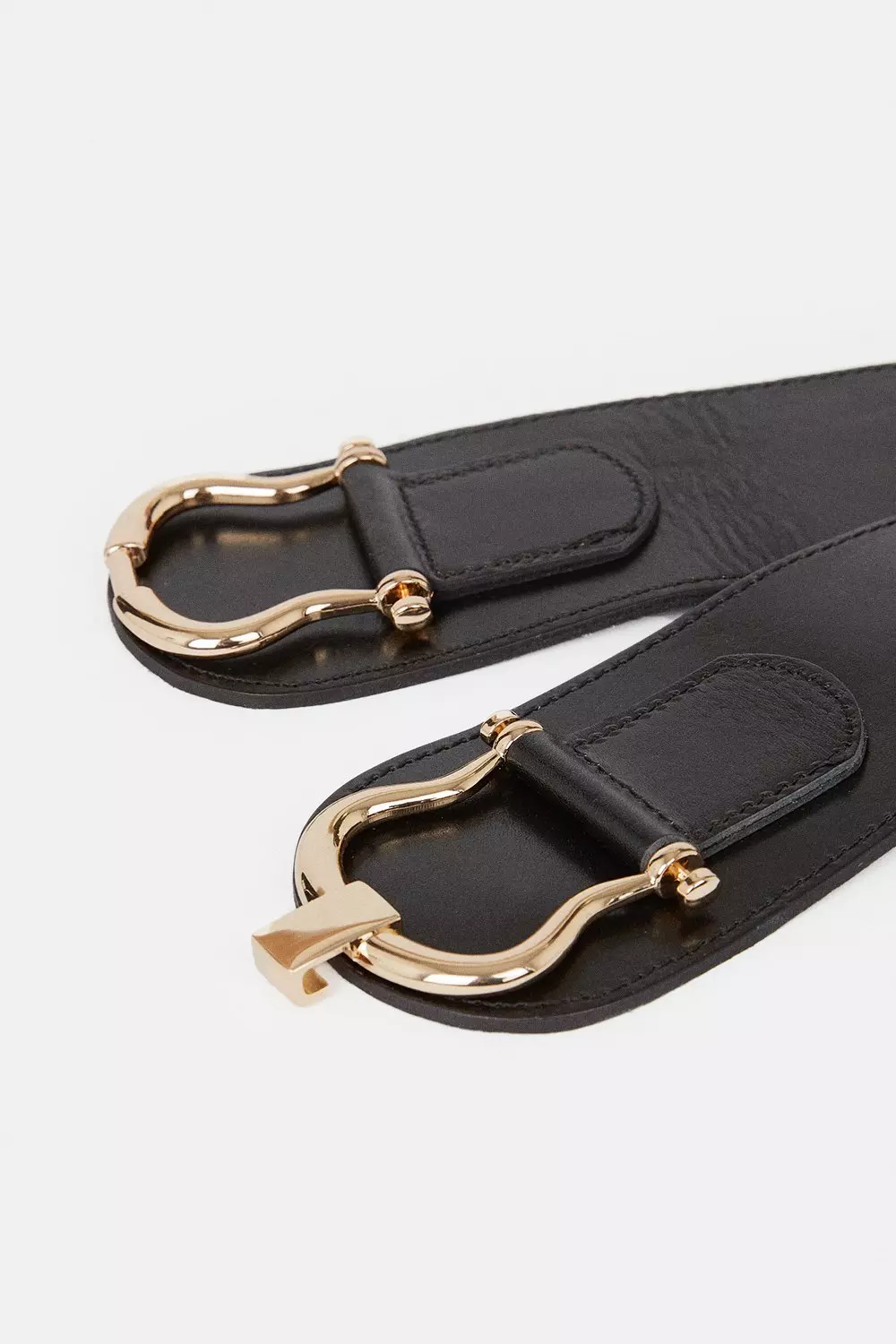 Leather Stretch Wide Waist Belt | Karen Millen
