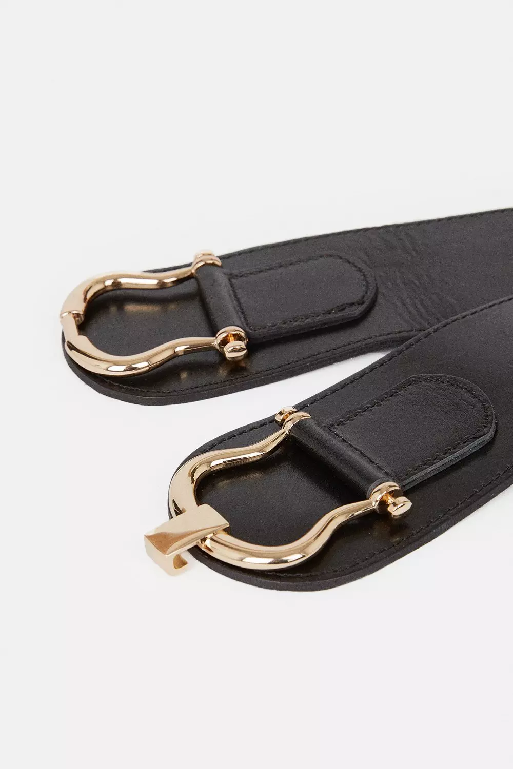 Leather Wide Waist Belt | Karen Millen