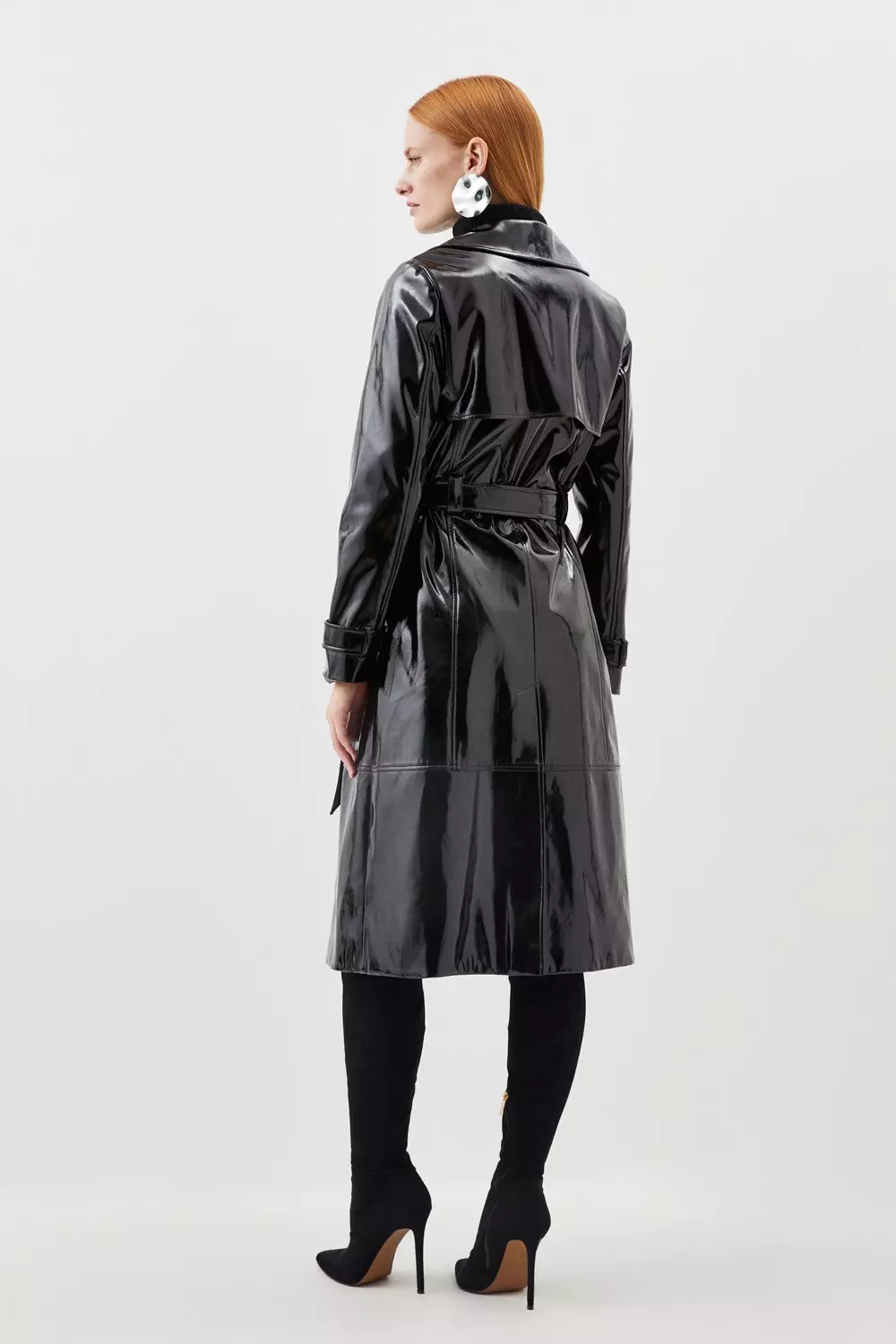 Vinyl trench sale coat black