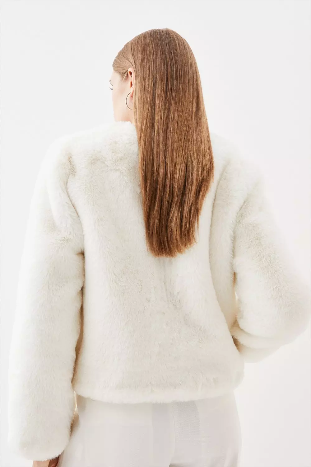 Buy Cream Faux Fur Jacket 10, Coats