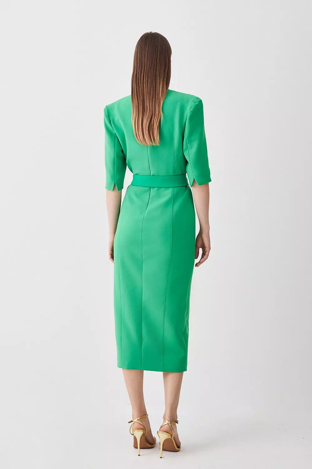 PETITE 3/4 Sleeve Tailored Dress, M&S Collection