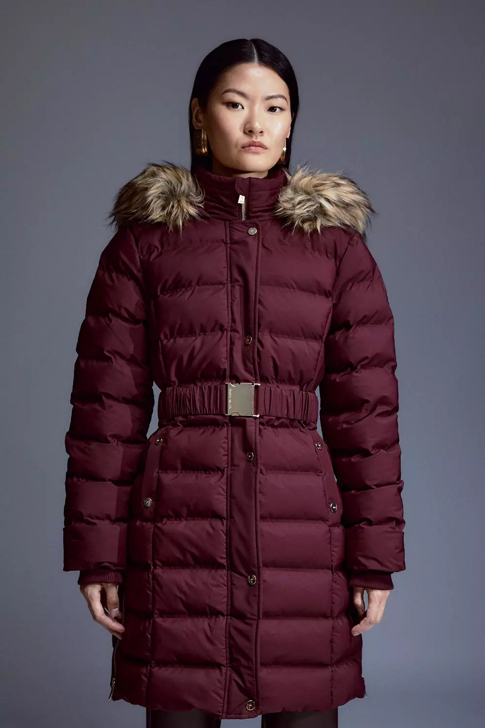 Mingla winter down deals coat with fur