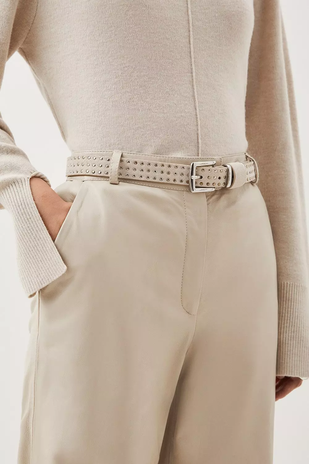 Studded waist clearance belt