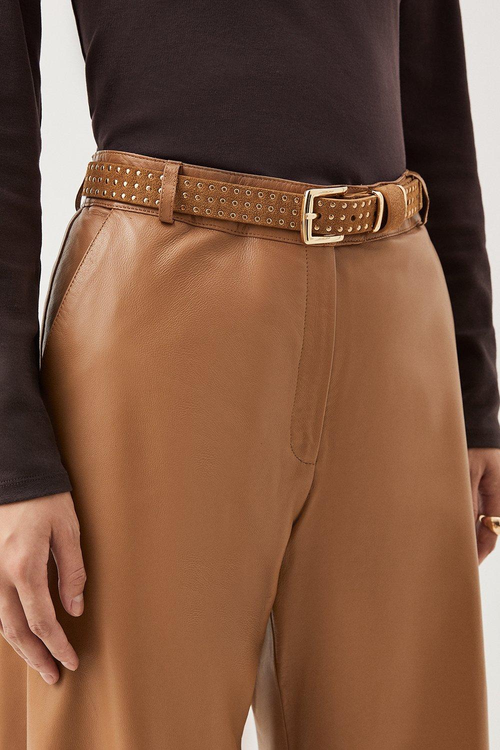 Leather Hardware Detail Waist Belt | Karen Millen