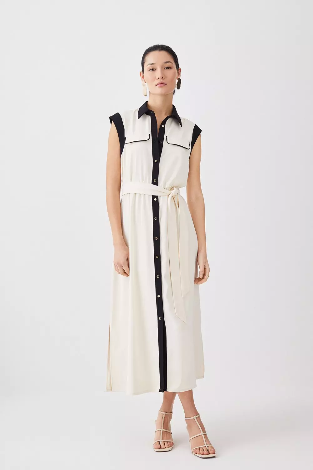 Karen millen shop white shirt dress