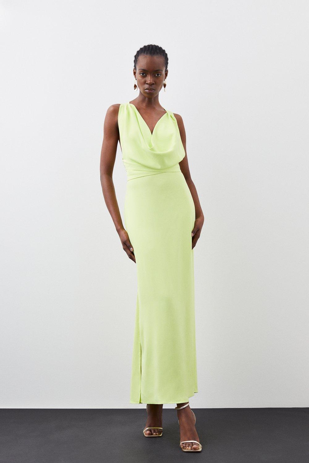 Lime green shop colour dress