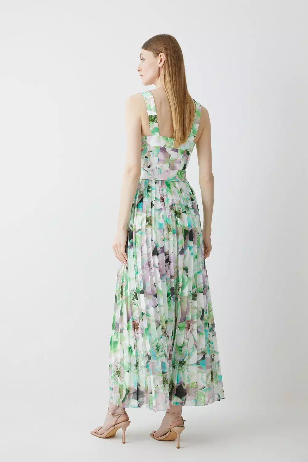 Karen millen outlet pleated floral dress