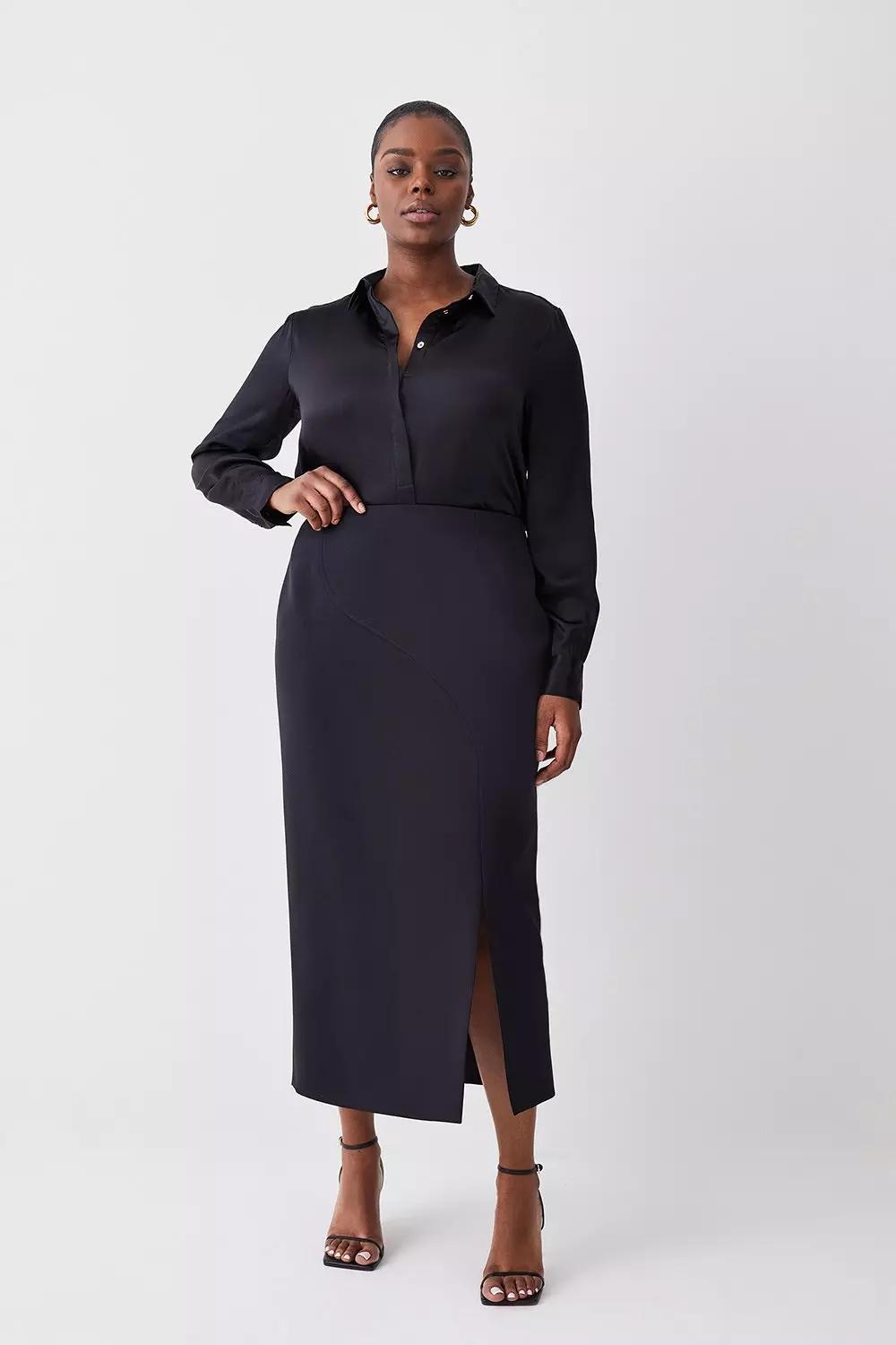 Scuba midi clearance skirt