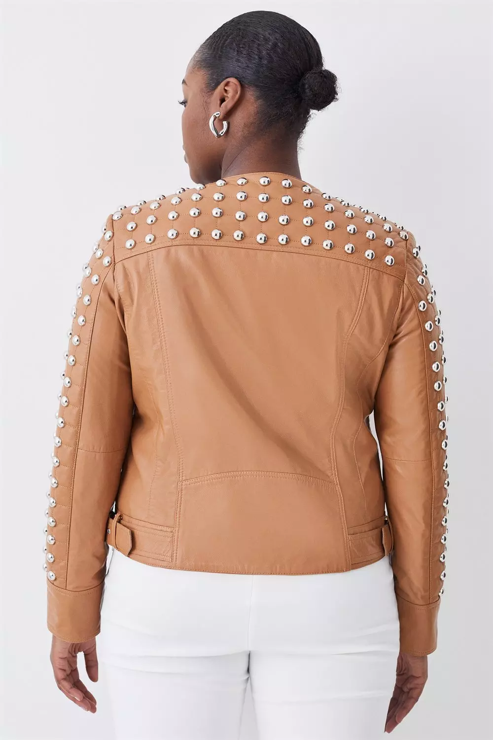 Suede Dome Studded Jacket — Understated Leather