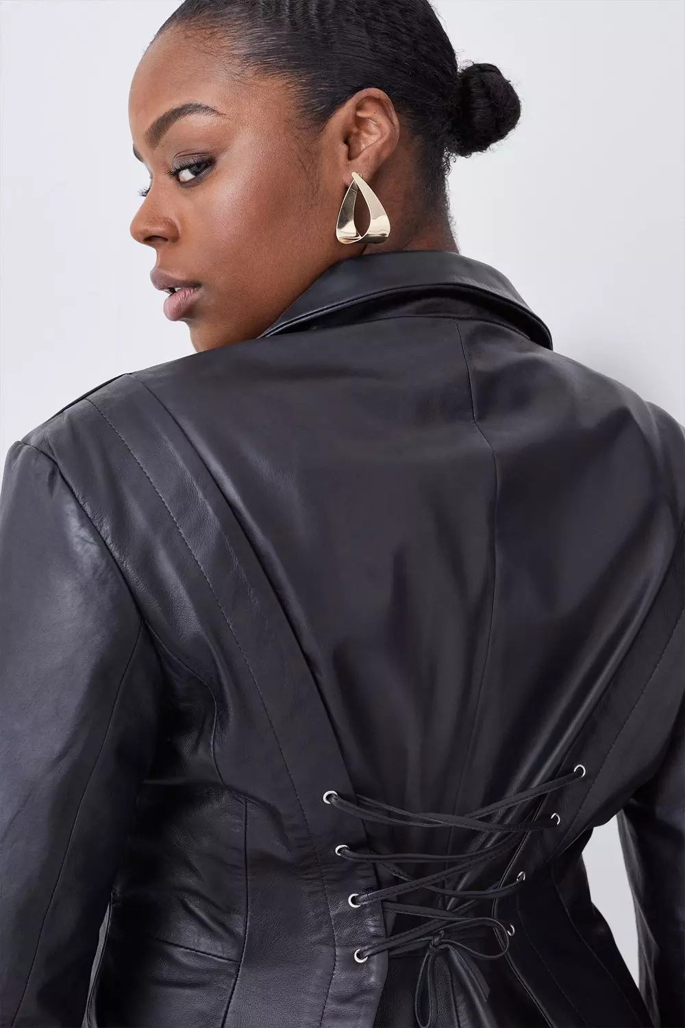 Plus Size Women's Leather Jacket