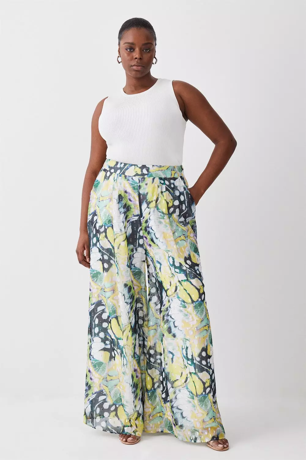 Plus size wide store leg pants