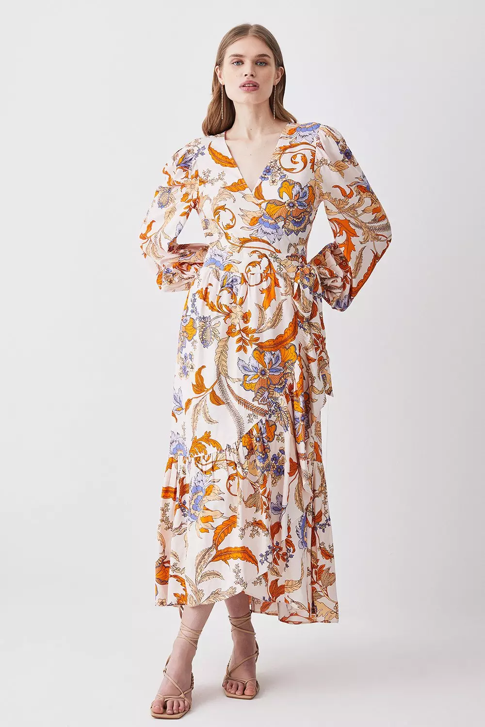 batik wrap dress