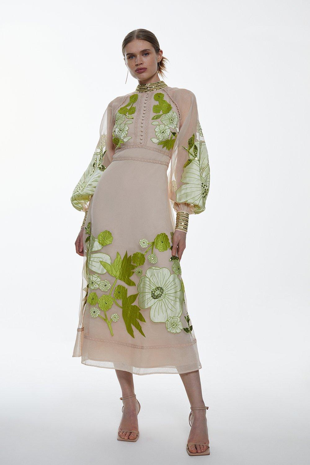 Karen millen lime dress sale