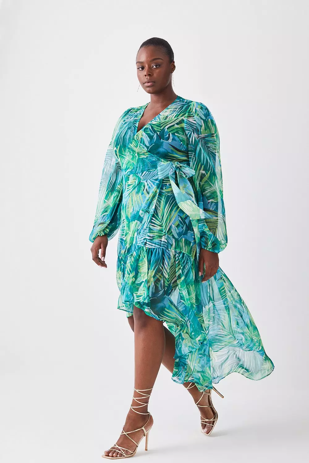 Palm leaf deals maxi dress