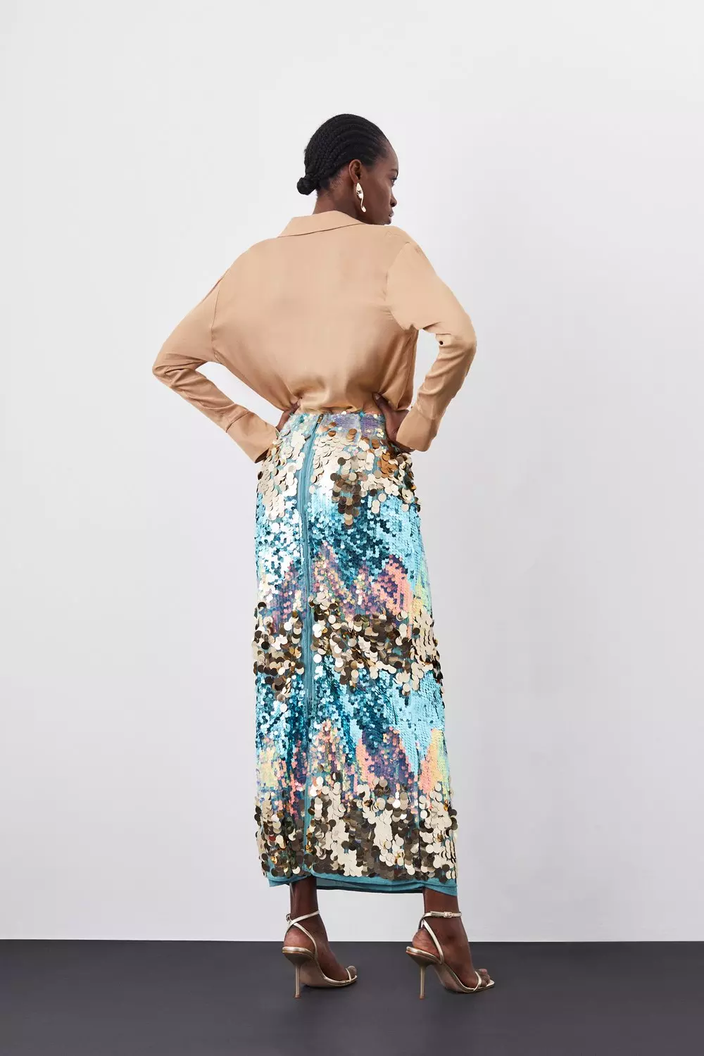 Zara sequin hotsell maxi skirt