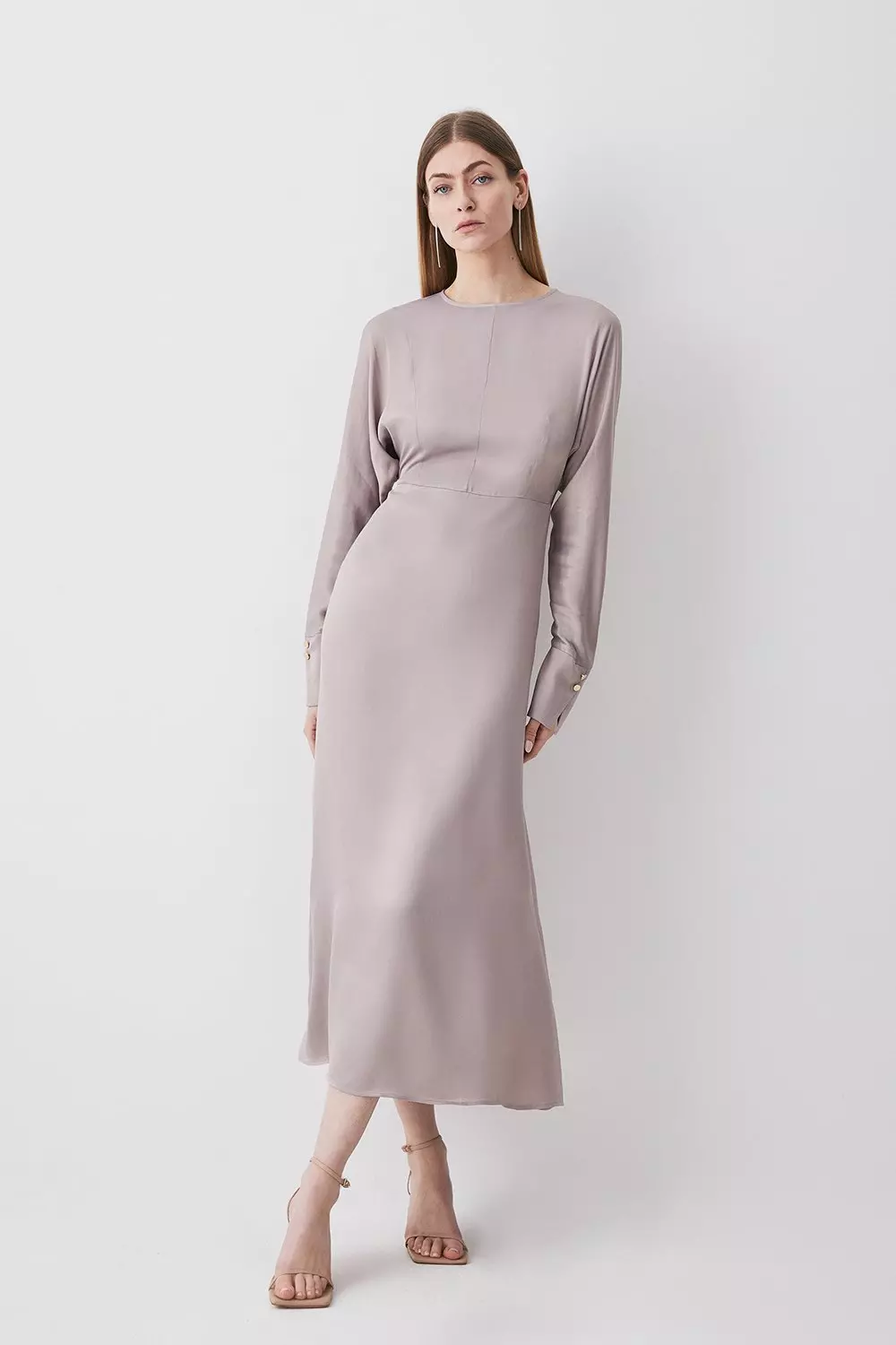 Bias cut cheap midi dress