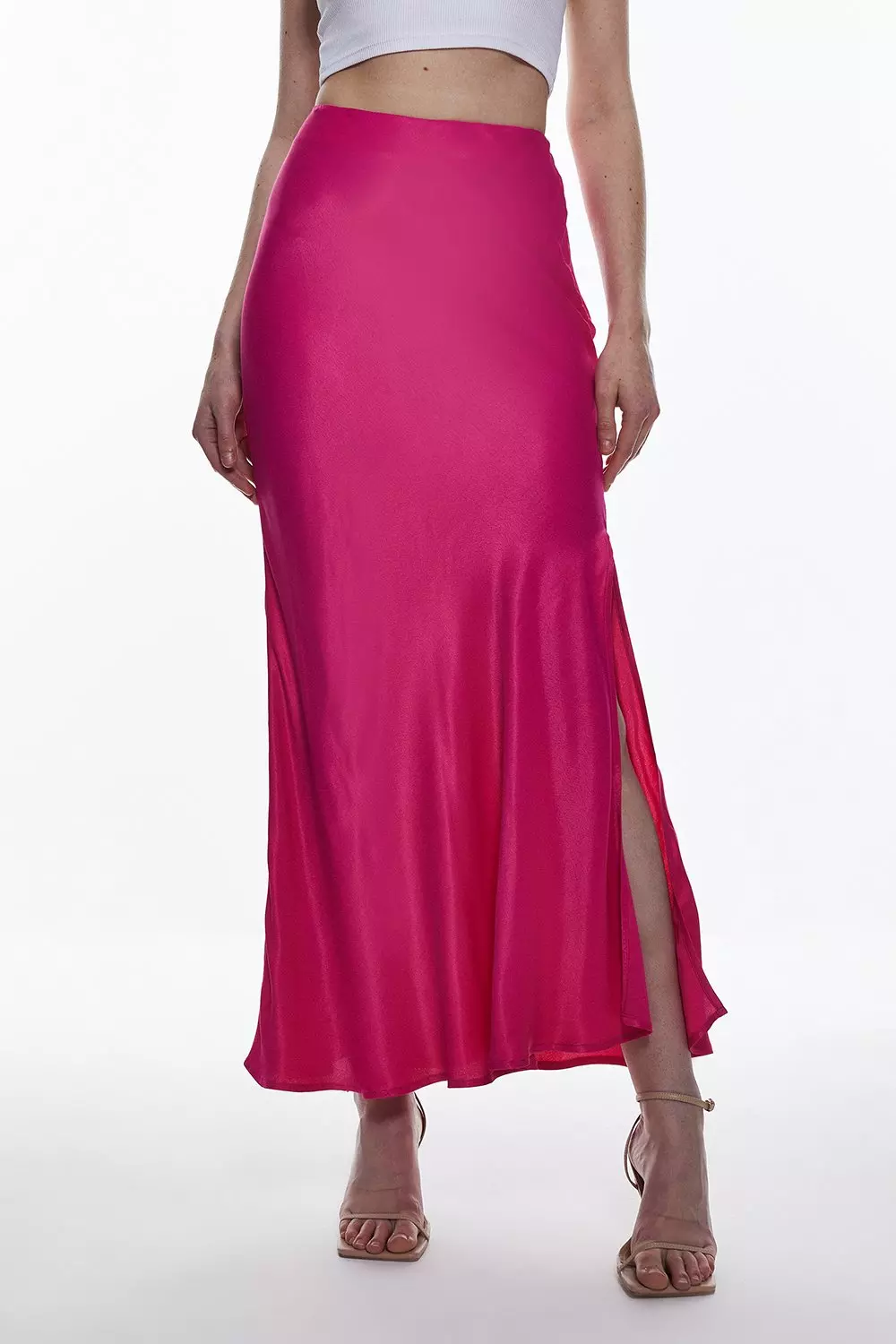 Mid length satin skirts in outlet bulk