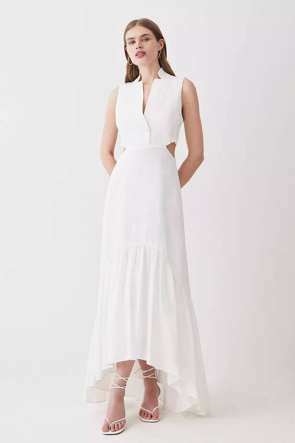 Karen millen best sale tiered hem dress