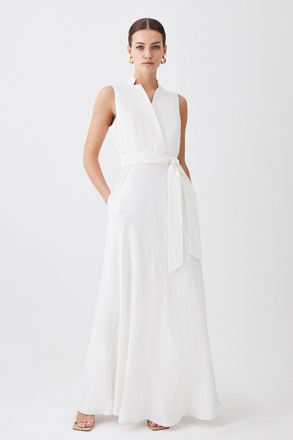 Karen millen sale wrap waist dress