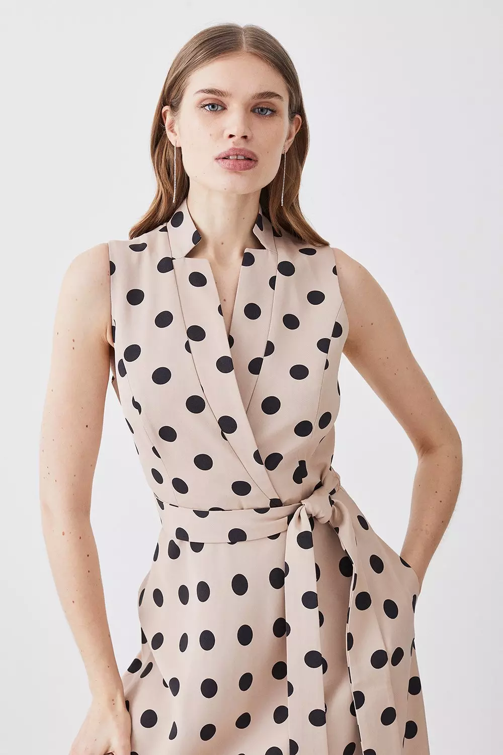 Karen millen polka dot maxi clearance dress