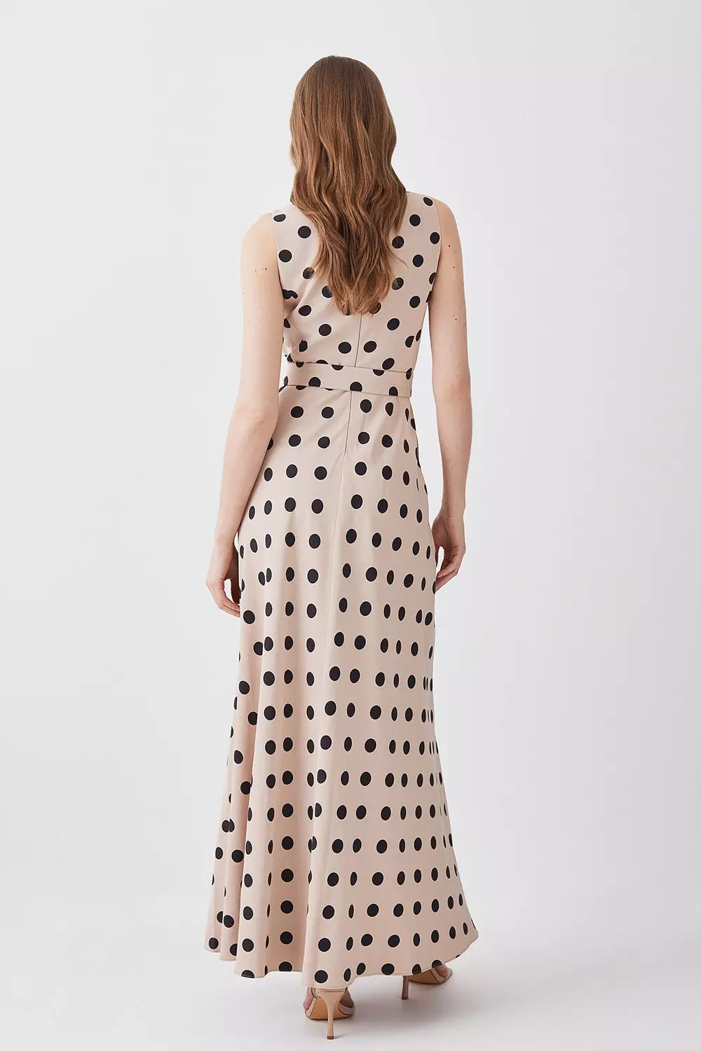 Linen polka dot clearance dress