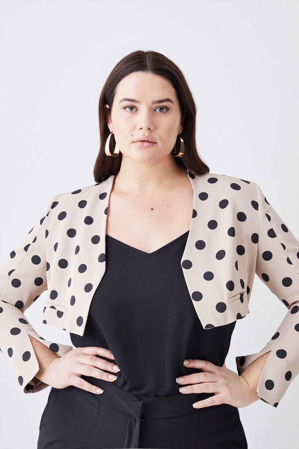 Plus size black and white clearance jacket