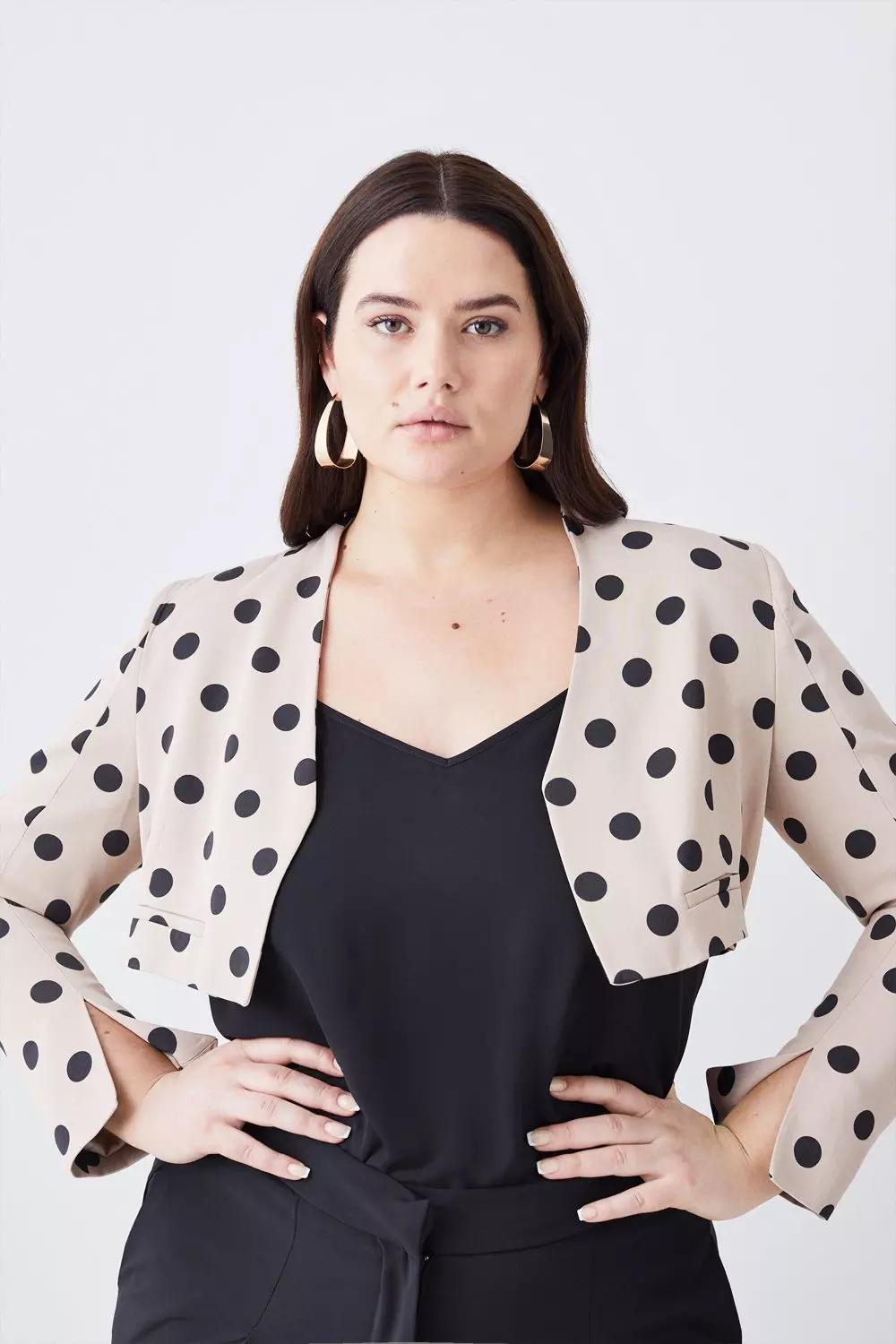 Plus Size Polka Dots Women's Plus Size Tops