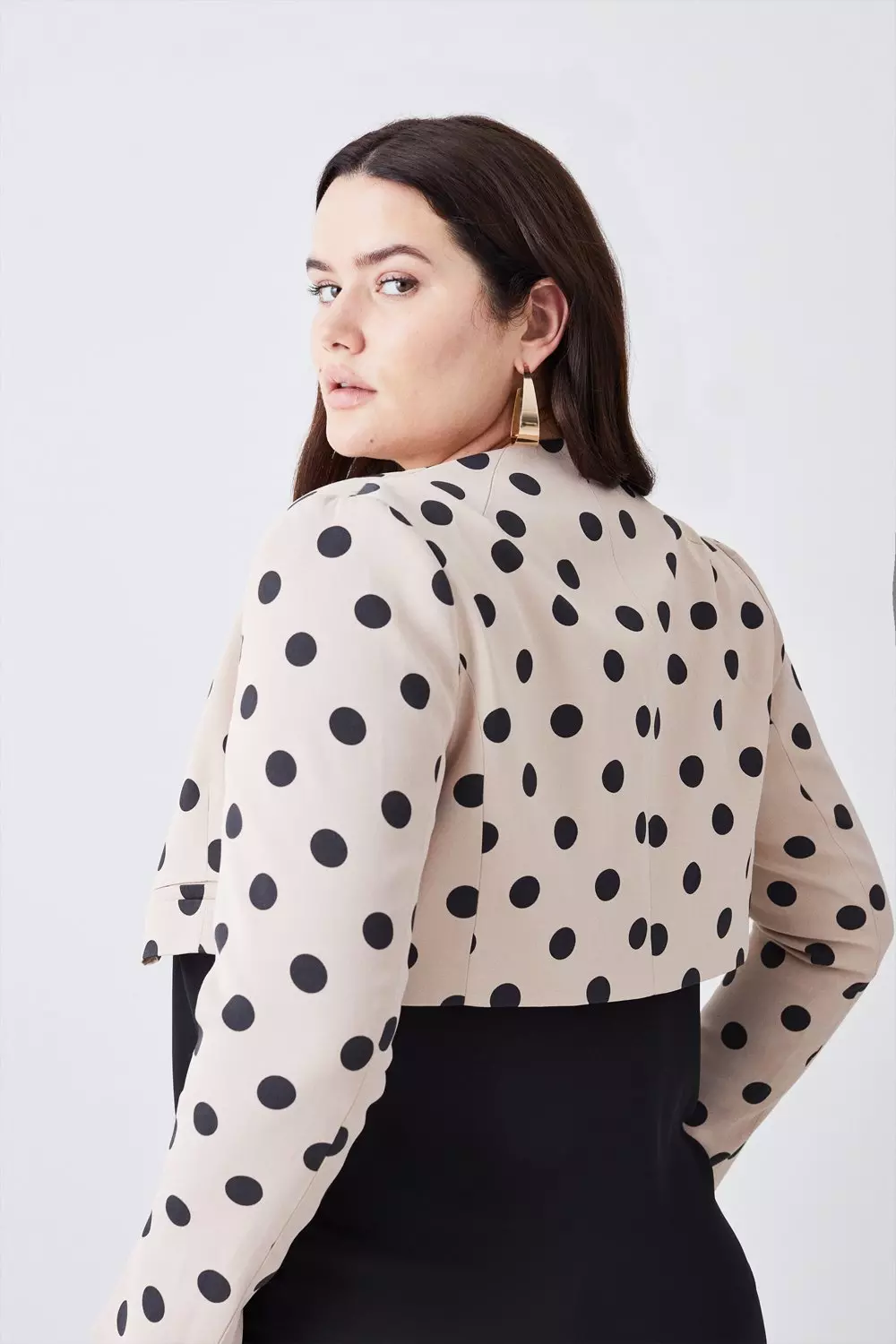 Polka dot best sale blouse plus size