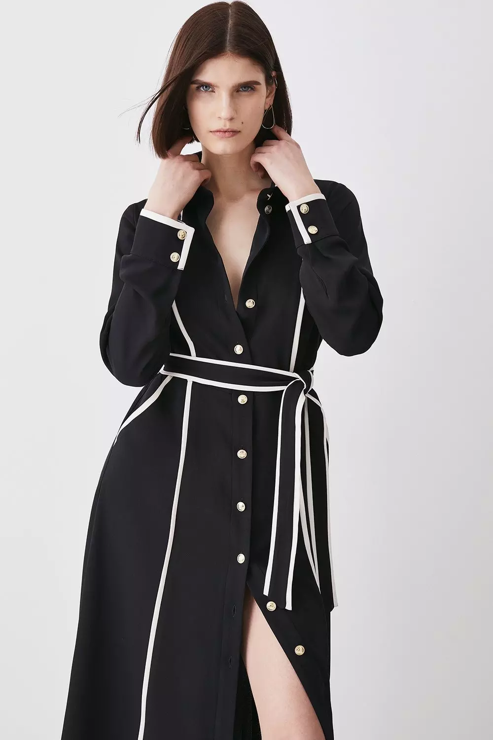 Karen millen wrap shirt 2024 dress