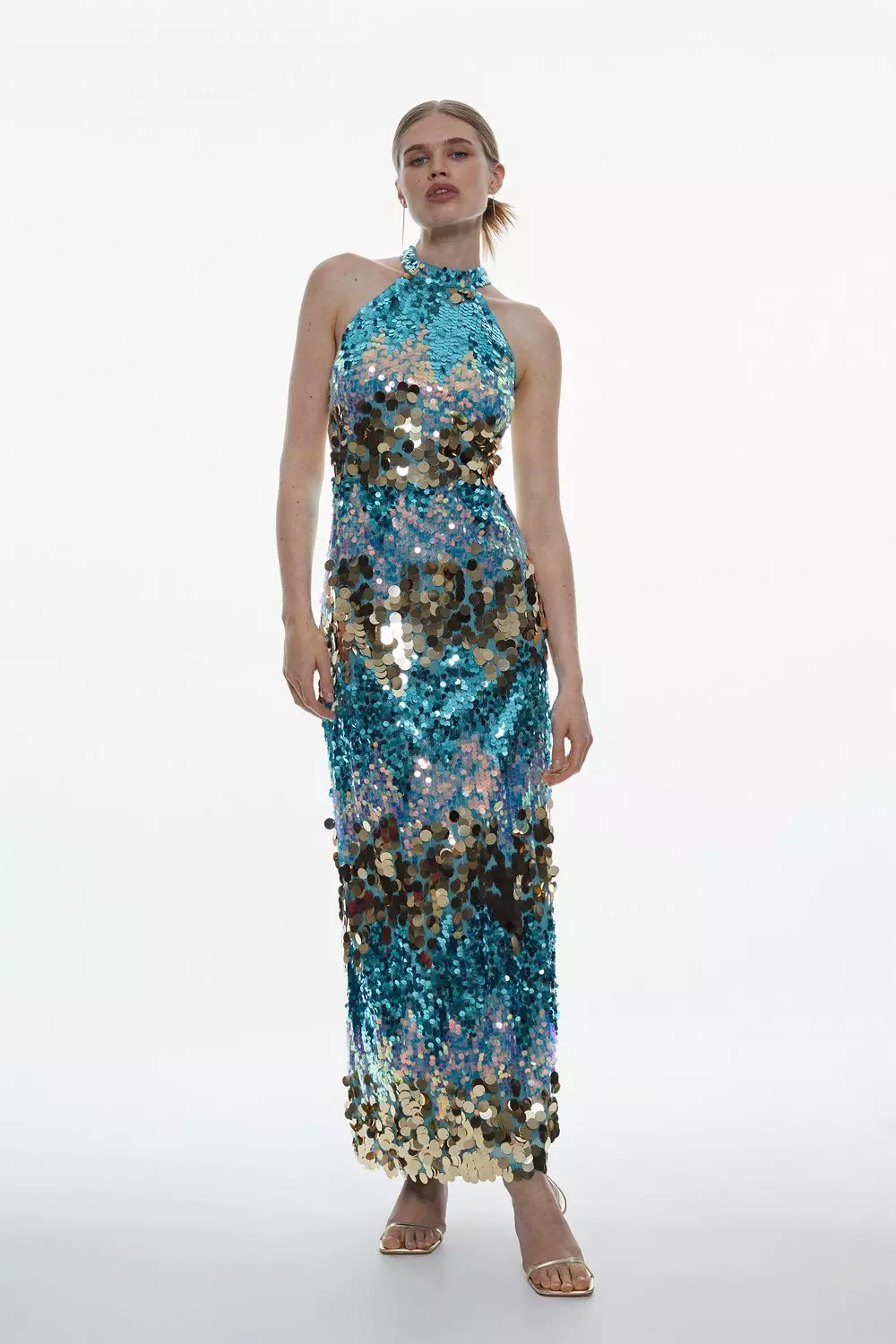 Karen millen blue sequin dress sale